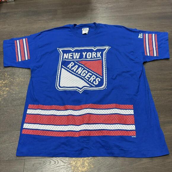 Vintage Pro Player New York Rangers Jersey T Shirt 90s - Picture 2 of 5